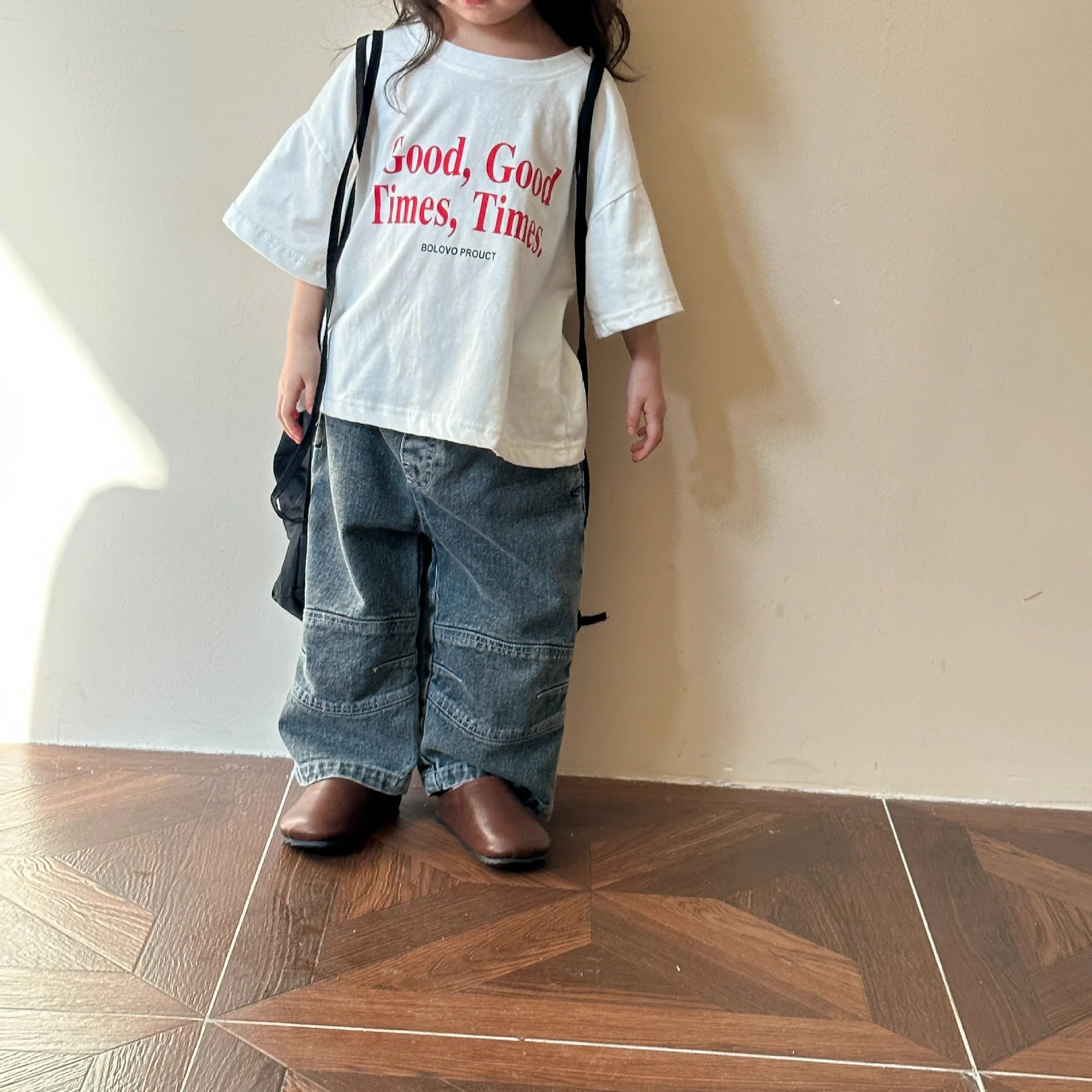 2025 verão moda solta menina crianças carta impressão camiseta menino bebê algodão manga curta camisetas criança casual topos roupas da criança