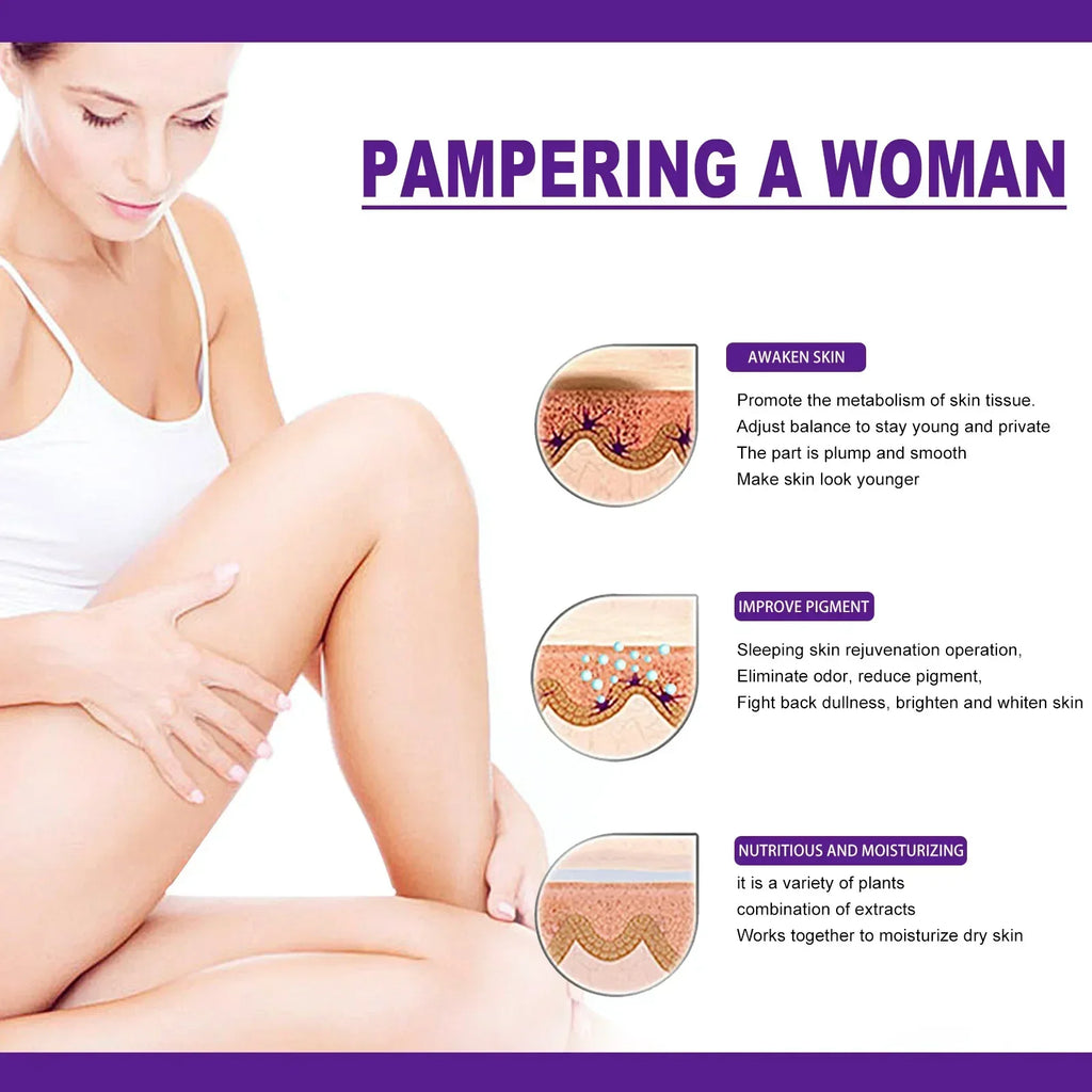 Creme de clareamento para peças íntimas, Soro das axilas, Bunda, Joelho, Interior, Coxa, Peças de clareamento íntimo, Remover melanina