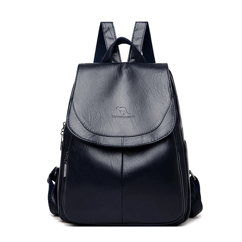 Mochilas de couro vintage para mulheres, bolsa escolar para meninas, mochila de viagem para senhoras, mochila feminina de alta qualidade, nova