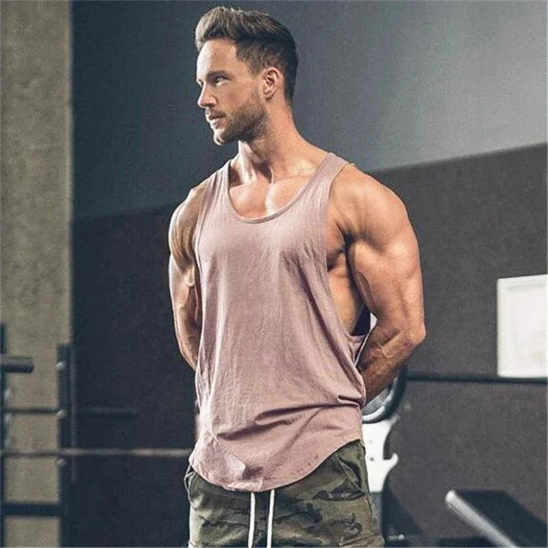 Marca roupas de ginástica dos homens musculação e fitness stringer tanque superior colete roupas esportivas undershirt treino muscular singlets