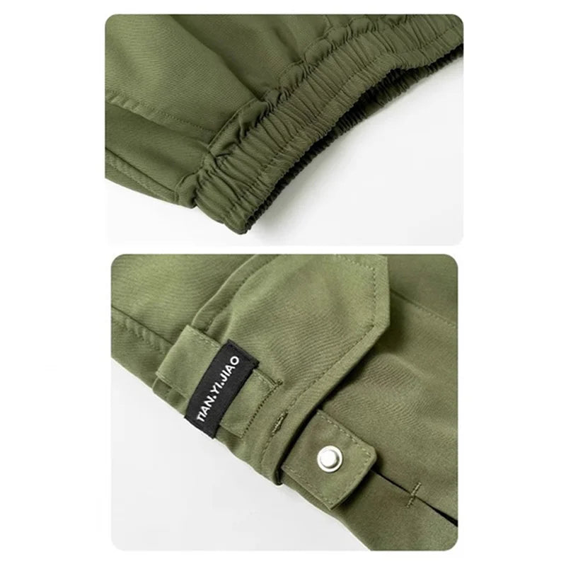 Meninos calças de carga crianças primavera calças casuais crianças outono em linha reta calças soltas adolescente cor sólida roupas de perna larga