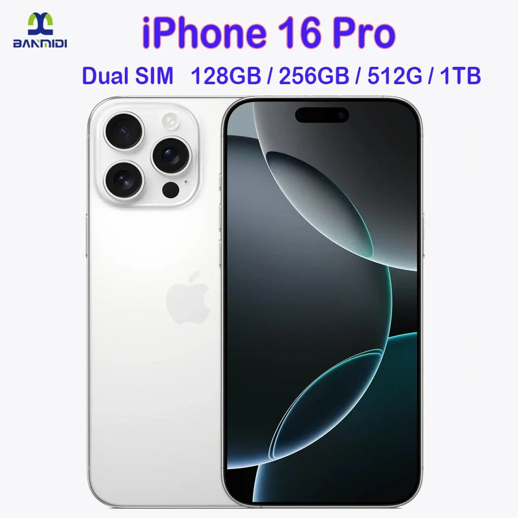 100% original iphone 16 pro max smartphone 6.9 "dupla sim desbloqueado 5g telefone celular retina xdr oled 6.3" 16 pro 128gb/256gb/512gb/1t