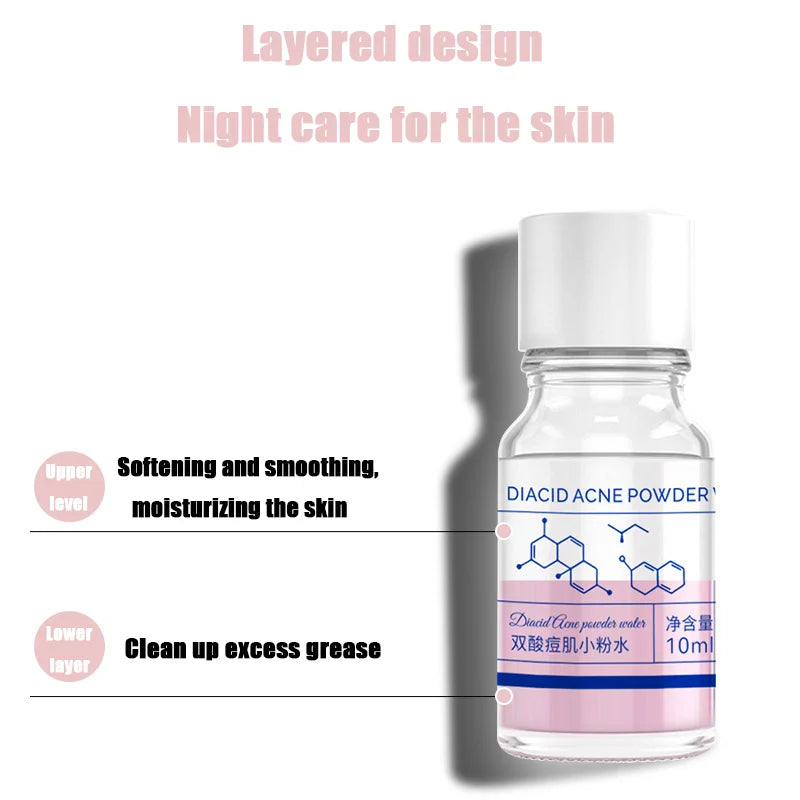 Essência concentrada de acne com ácido salicílico rosa de 10ml - contendo ácido salicílico, ácido lactose, calamina, ácido duplo, cuidado duplo, s