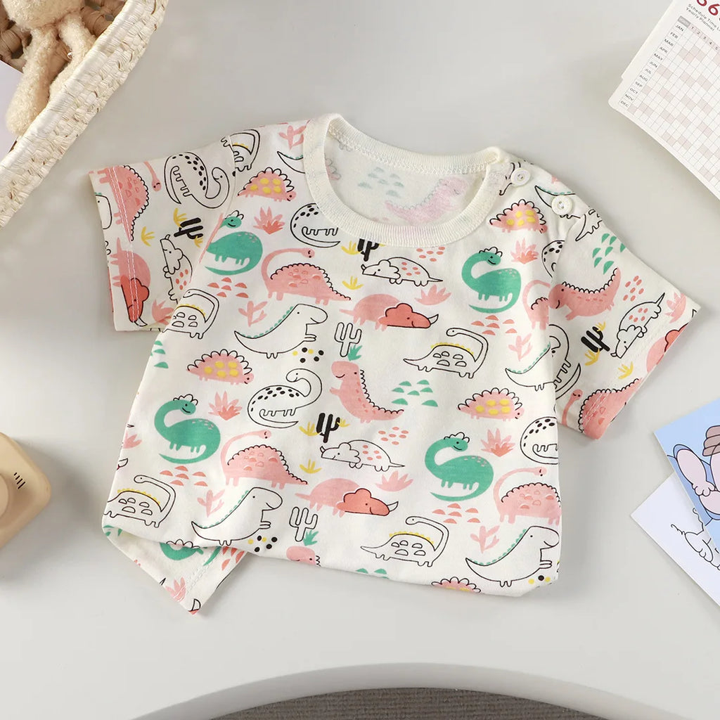 2-6y nova camiseta dos desenhos animados de algodão puro meninas de manga curta verão meia manga topos meninos topos crianças camisetas roupas