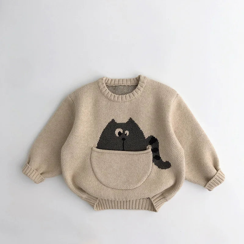 Milancel crianças roupas de bebê suéteres pulôver dos desenhos animados meninos meninas malhas estilo coreano crianças infantil pulôver outwear