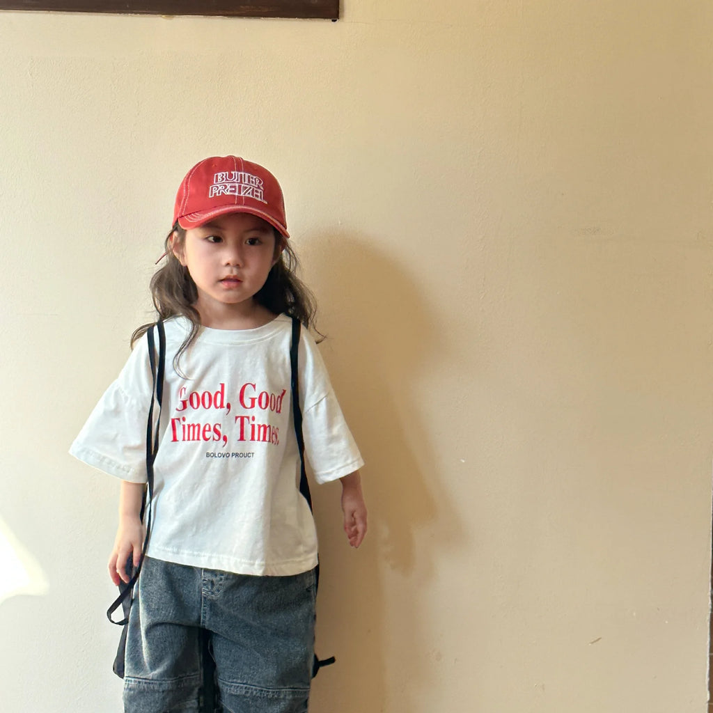 2025 verão moda solta menina crianças carta impressão camiseta menino bebê algodão manga curta camisetas criança casual topos roupas da criança