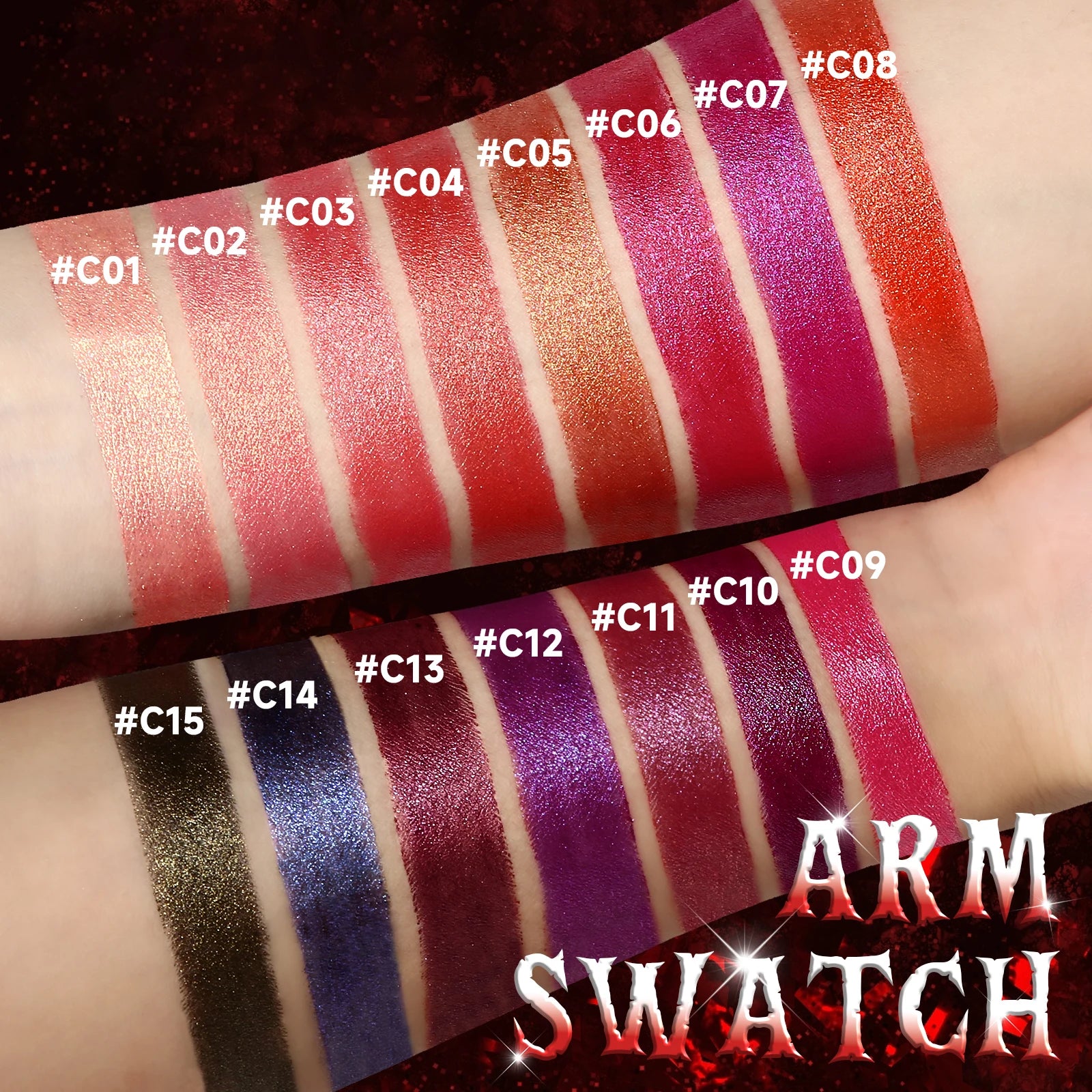 Diamante rosa batom metálico glitter batom à prova dwaterproof água brilhante perolado azul escuro vermelho fosco brilho labial halloween lábios maquiagem