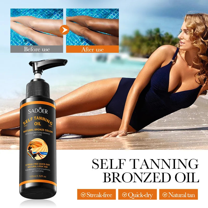 Spray de Bronzeamento 100ml: Textura Leve, Hidratante, Tonalidade Preta Bonita, Cria um Visual Mais Selvagem e Confiante. Grande Capacidade, Acabamento Bege Bonito, Sem Manchas, Secagem Rápida, Sem Efeito Bronzeador.