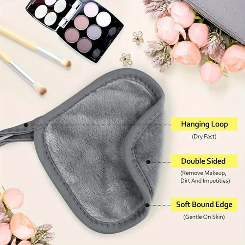 12pçs almofadas removedoras de maquiagem, almofadas reutilizáveis, borracha de maquiagem, toalha facial de microfibra, limpador de rosto, toalhetes de limpeza, ferramentas de cuidados com a pele
