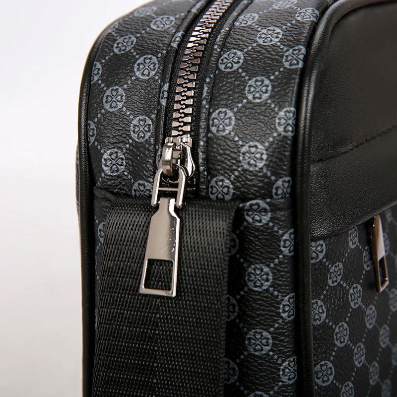 Bolsas de Ombro Casuais e Leves para Homens, Bolsa Mensageiro de Couro PU Macio, Bolsa Transversal Confortável com Alça Larga