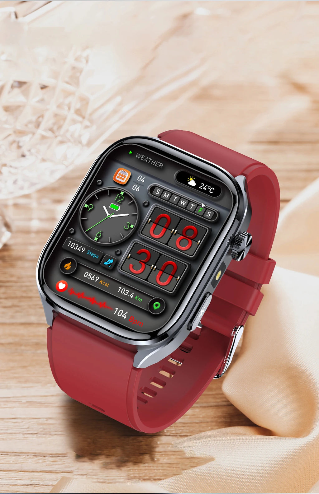 Novo Smartwatch 2026 com ECG Preciso, Análise de Saúde Cardíaca, Análise de Sangue, Lipídios no Sangue, Pressão Arterial e Chamada Bluetooth para Homens