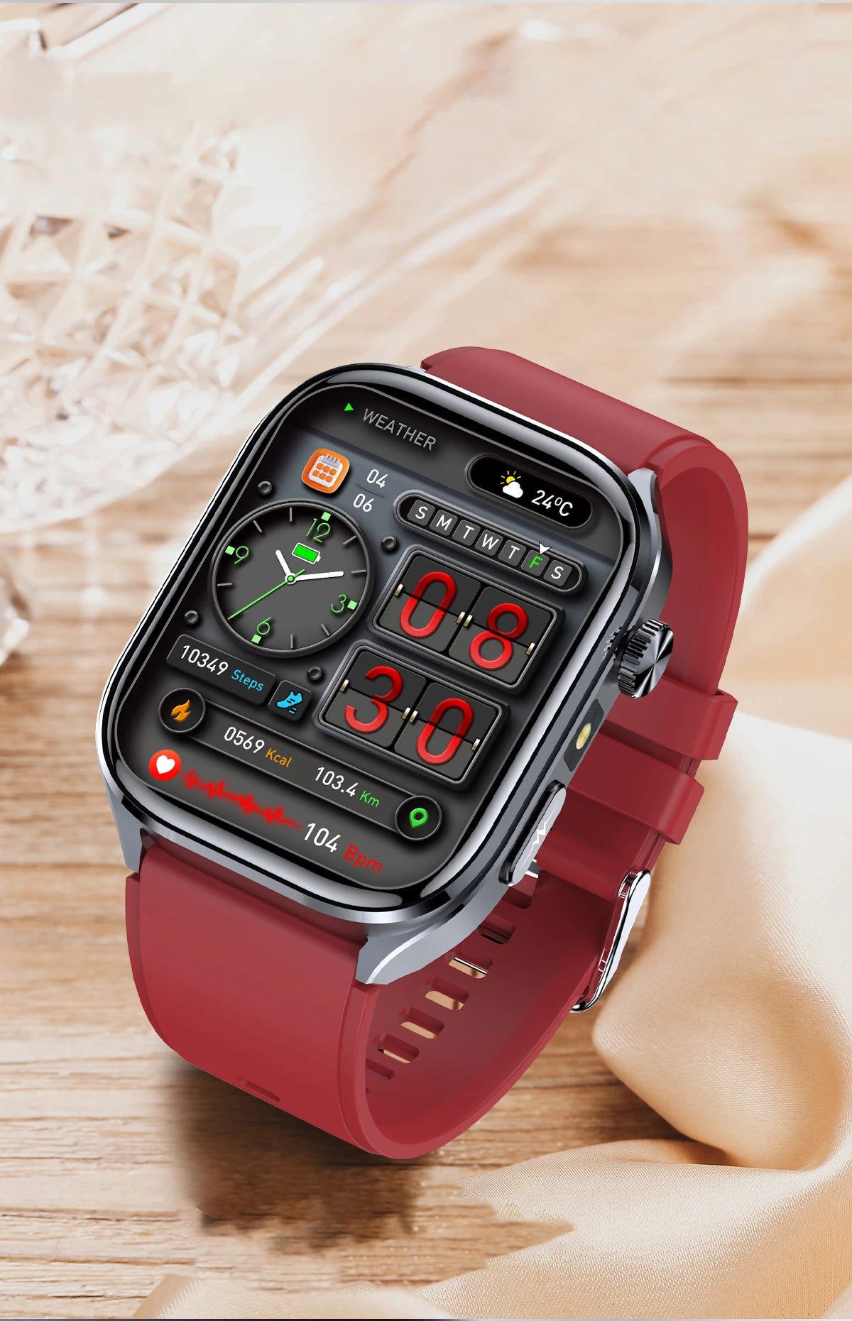Novo Smartwatch 2026 com ECG Preciso, Análise de Saúde Cardíaca, Análise de Sangue, Lipídios no Sangue, Pressão Arterial e Chamada Bluetooth para Homens