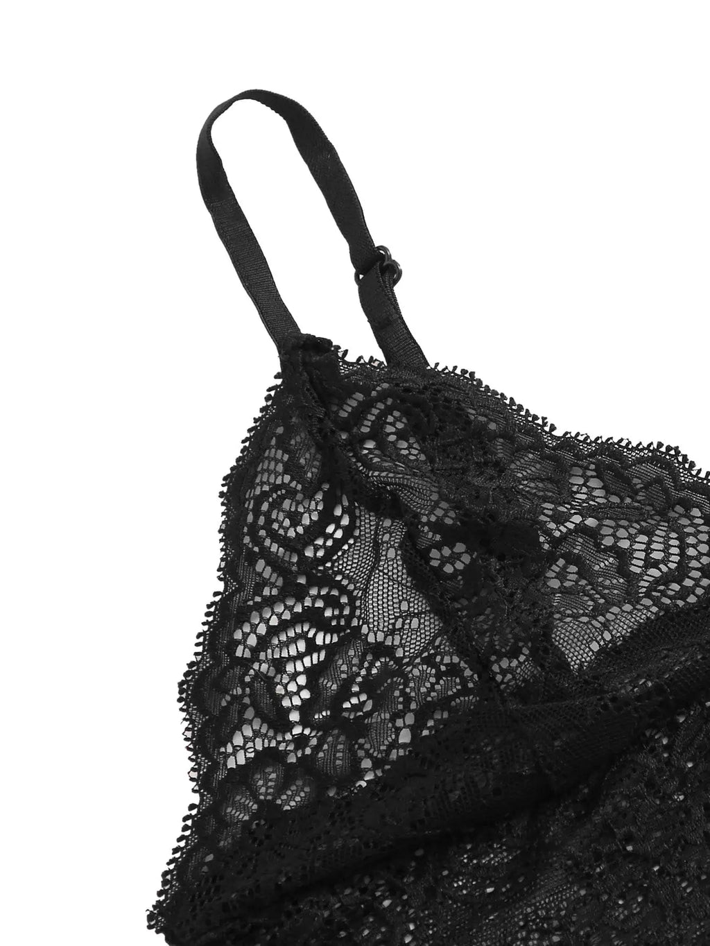 Conjunto de pijama de renda sexy feminino, 2 peças, bralette transparente, top e shorts, roupa de dormir respirável, plus size, lingerie de verão