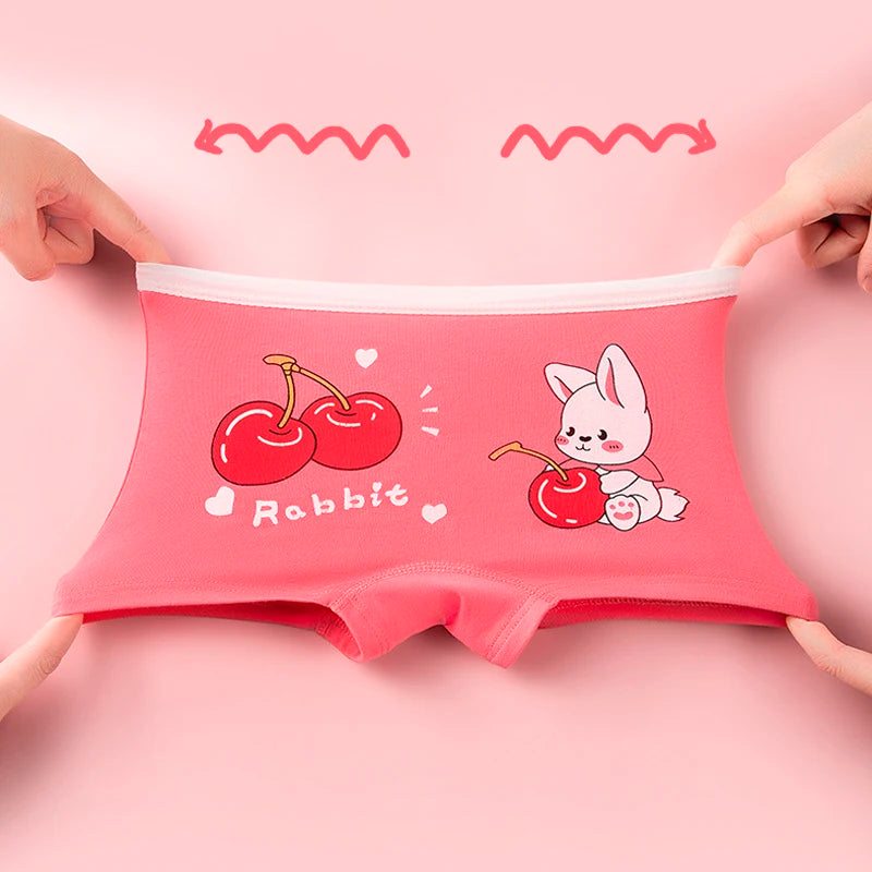 Meninas roupa interior menina boxer shorts 2-14 anos estudante princesa dos desenhos animados calcinha de algodão respirável crianças boxer cuecas