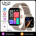 Lige 2.01 "tela hd relógio personalizado rosto relógio inteligente feminino à prova dwaterproof água esporte senhoras relógios bt chamada monitor de saúde feminino smartwatch