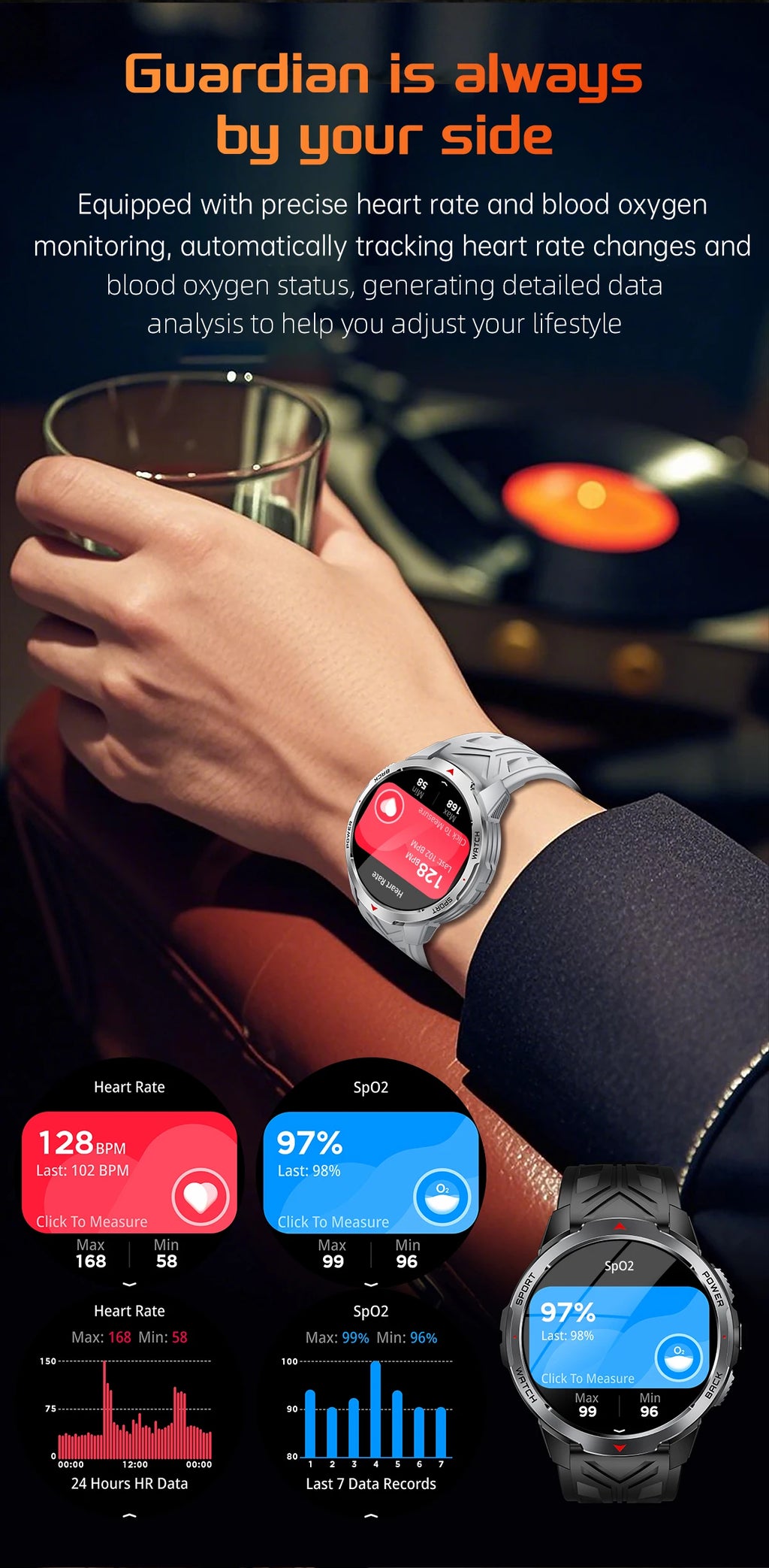 Relógios Inteligentes LIGE Novos com Bateria de 1100mAh para Homens, Esportes ao Ar Livre, Lanterna LED, Bússola, Relógio Inteligente Masculino com Chamada Bluetooth