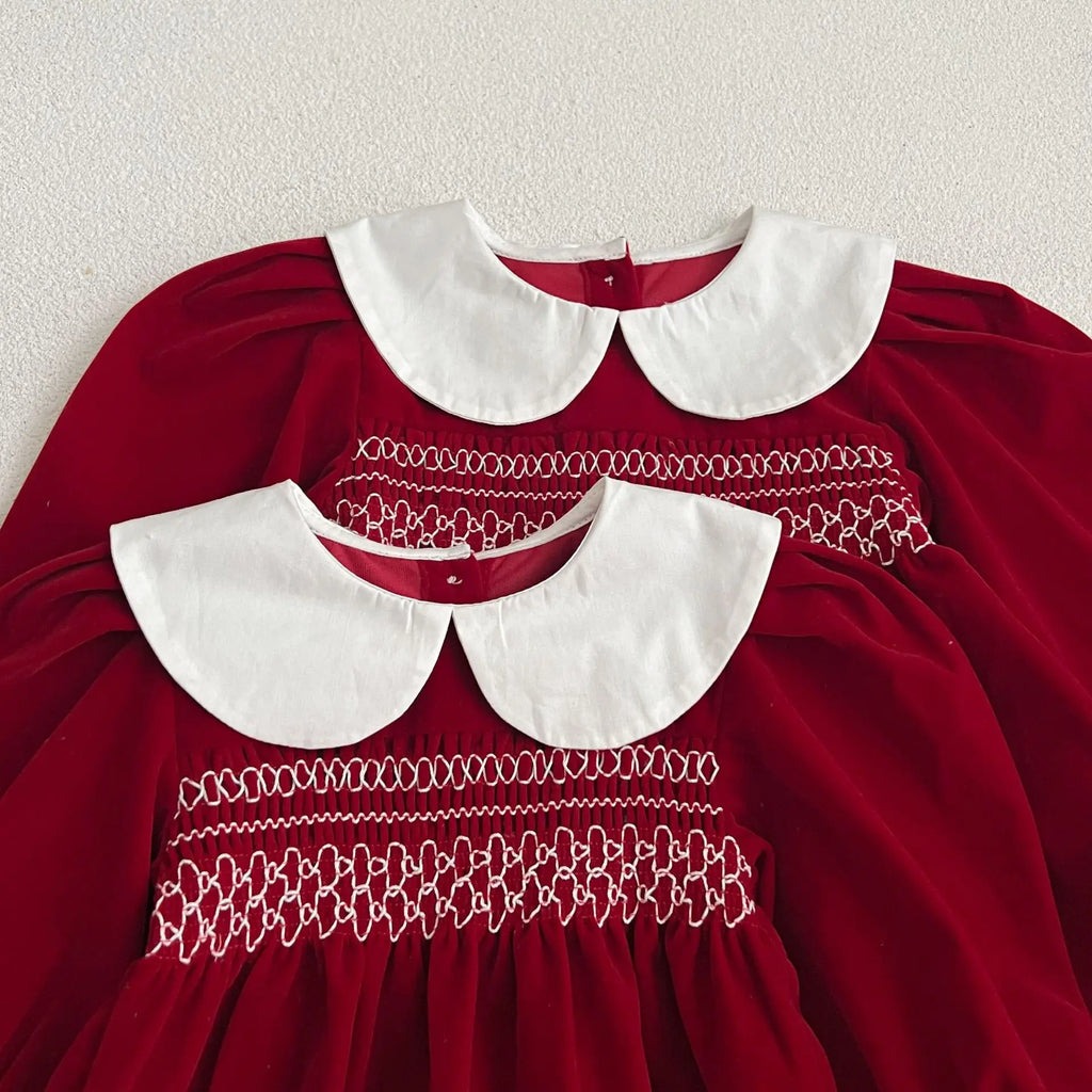 Vestido de manga comprida infantil, Roupas para bebês, Doce cor sólida, Novo, Primavera, Outono