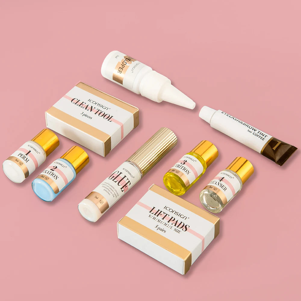ICONSIGN Lash Lift e Matiz Kit Profissional Cílios Lifting Matiz Brow Laminação Tintura Ferramentas de Maquiagem para os Olhos