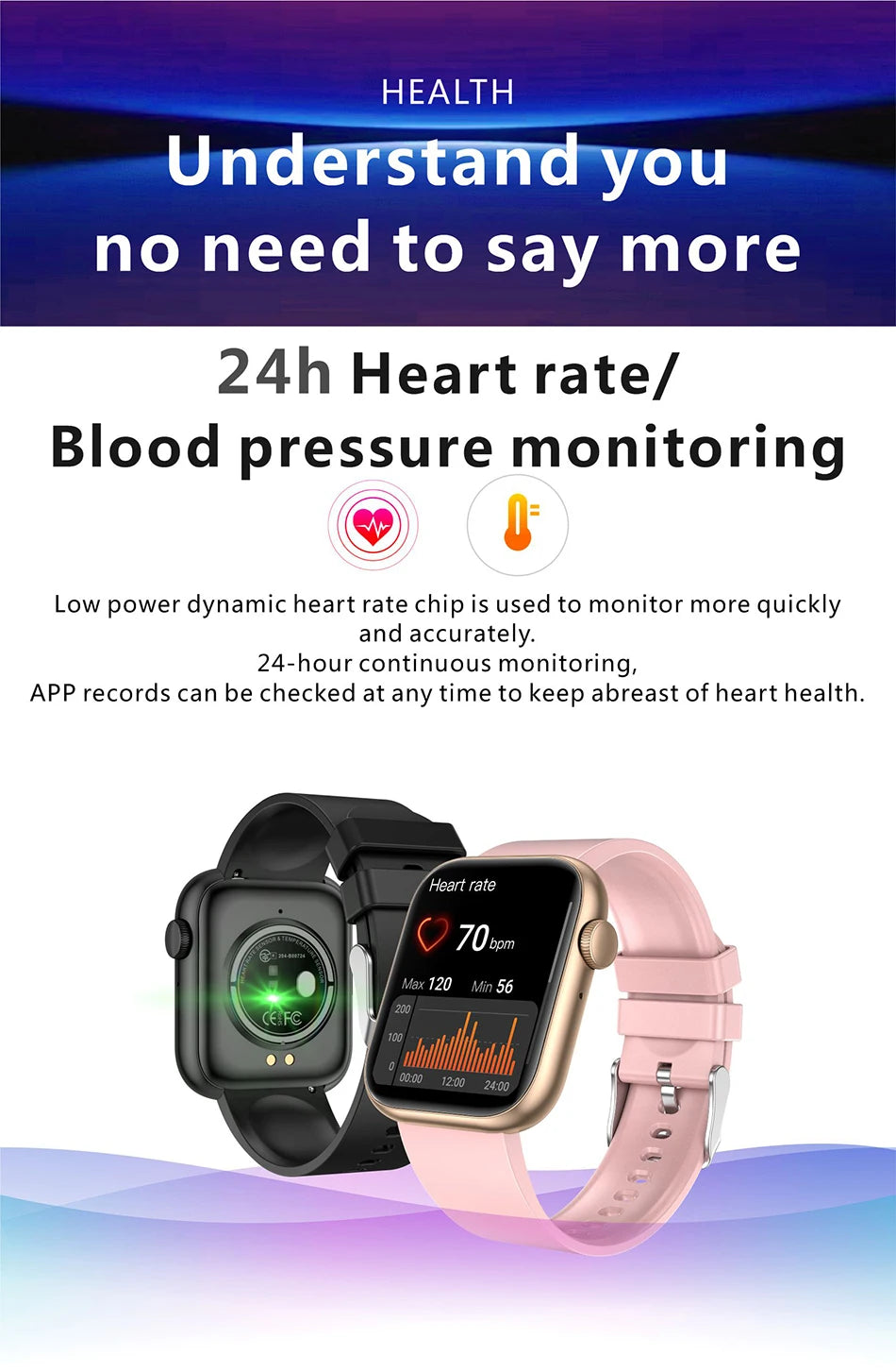 LIGE-Full Touch Screen Smart Watch para mulheres, Bluetooth Call, relógios impermeáveis, Sport Fitness Tracker, Smartwatch para senhora