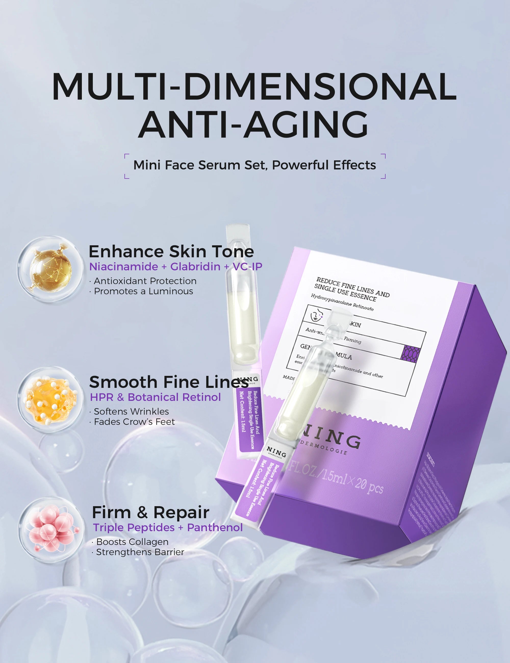 Conjunto de cuidados com a pele Tembusu Essence – Routina de 8 etapas com limpador de amino, máscara de argila, toner, soro de ácido salicílico, creme e tratamento para os olhos