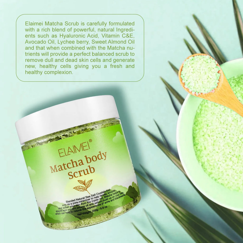 Matcha e sal do Himalaia e açafrão corporal, clareamento, anti-oxidação, reduz a acne, espinhas, iluminar o tom da pele