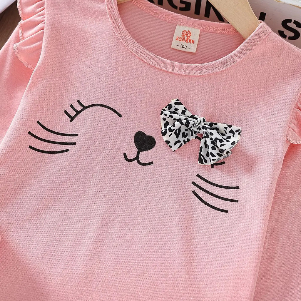 Primavera outono meninas camiseta de algodão topos para crianças dos desenhos animados camisas manga longa blusa do bebê da criança roupas inferiores