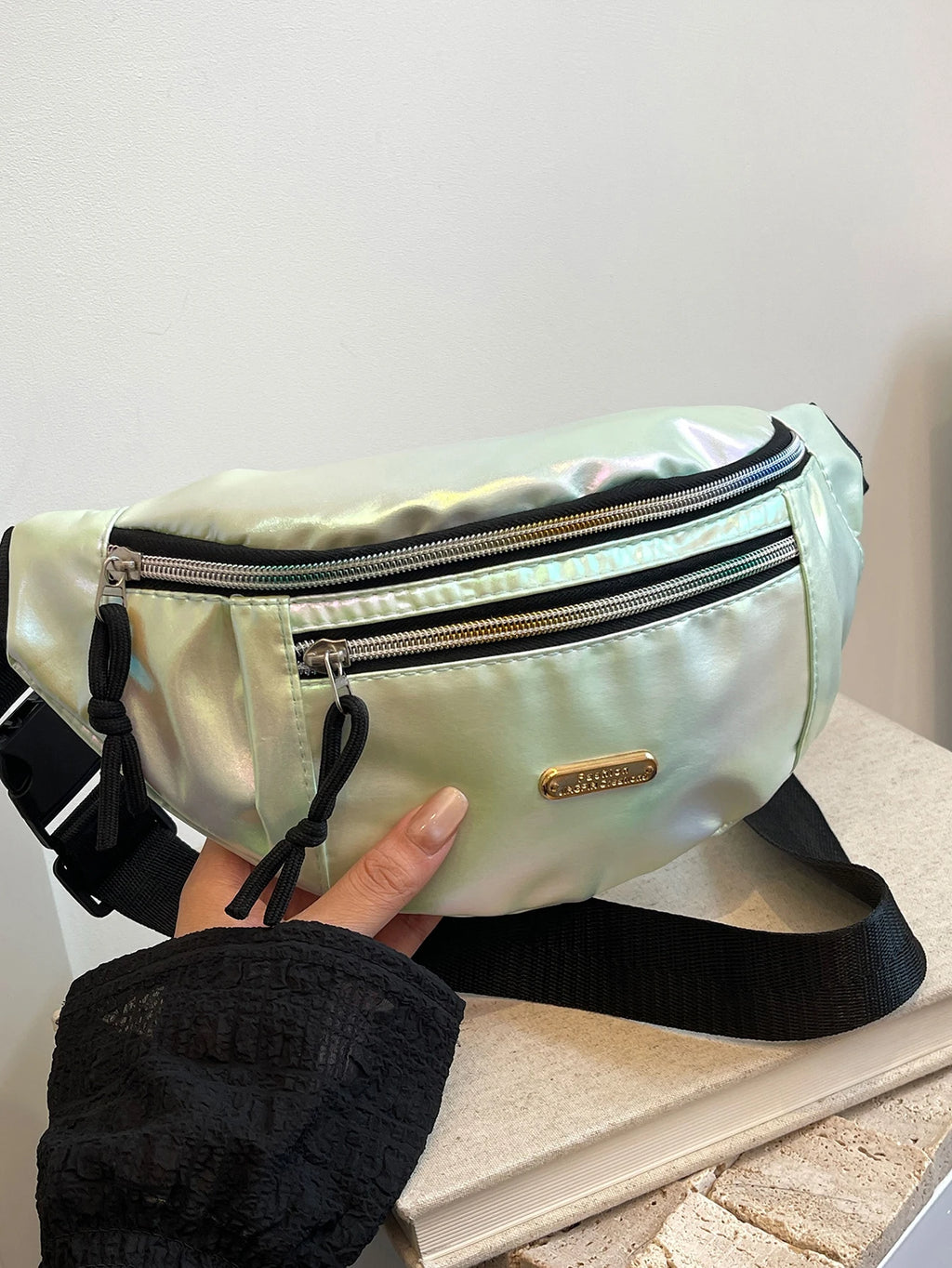 Crossbody Fanny Pack para homens e mulheres, Bolsa de cintura, Bolsa de cinto para viagem, caminhada, corrida, caminhada, ciclismo, Easy Carry, qualquer telefone, carteira