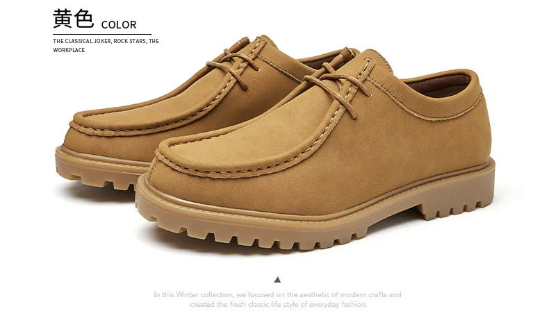 Sapatos casuais de couro mocassins clássicos masculinos rendas até derby sapatos retro workwear sapatos de alta qualidade ao ar livre sapato de caminhada de montanha