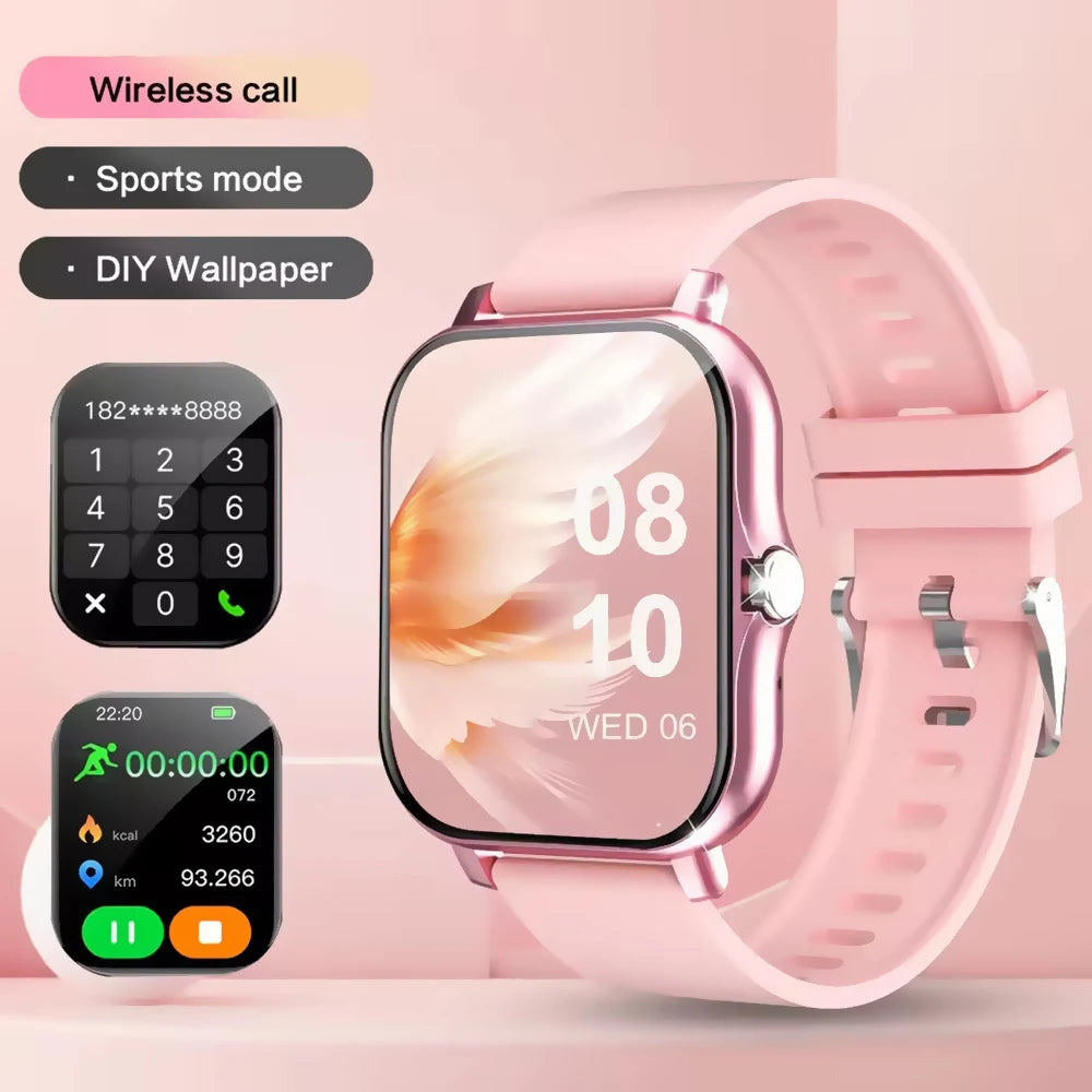 Relógio Inteligente 2026 para Android e iOS, Tela Colorida de 1.83 Polegadas, Bluetooth, Atende Chamadas, Monitor de Fitness, Smartwatch para Mulheres e Homens, Novo