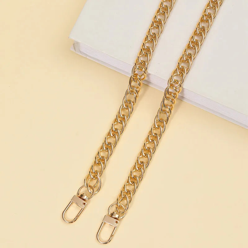 110cm bolsa feminina corrente de alumínio cor retenção ouro diy simples corrente envoltório de metal corrente axilas alça de ombro alça de substituição