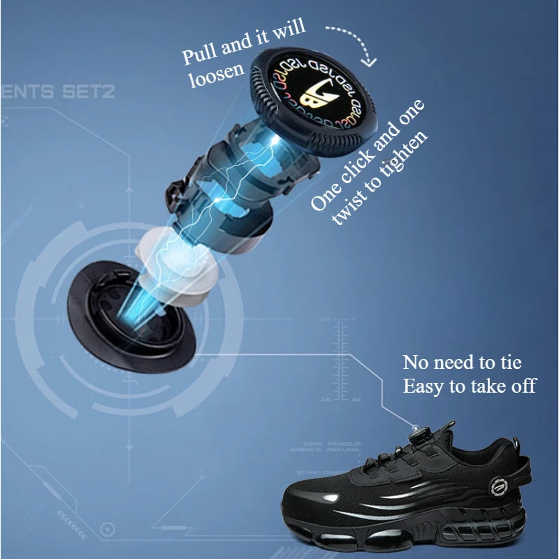 Tamanhos 36-48 sapatos de segurança dedo do pé de aço smash à prova de punctura sapatos de trabalho para homens tênis anti-deslizamento zapatos de seguridad de hombre