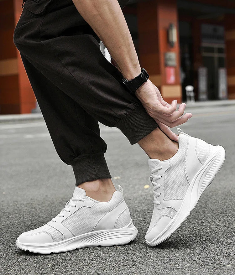 Homens sapatos de elevador aumento de altura tênis sapatos para homem 10cm esportes sapatos casuais invisível sapatos de aumento interno para homem 8cm