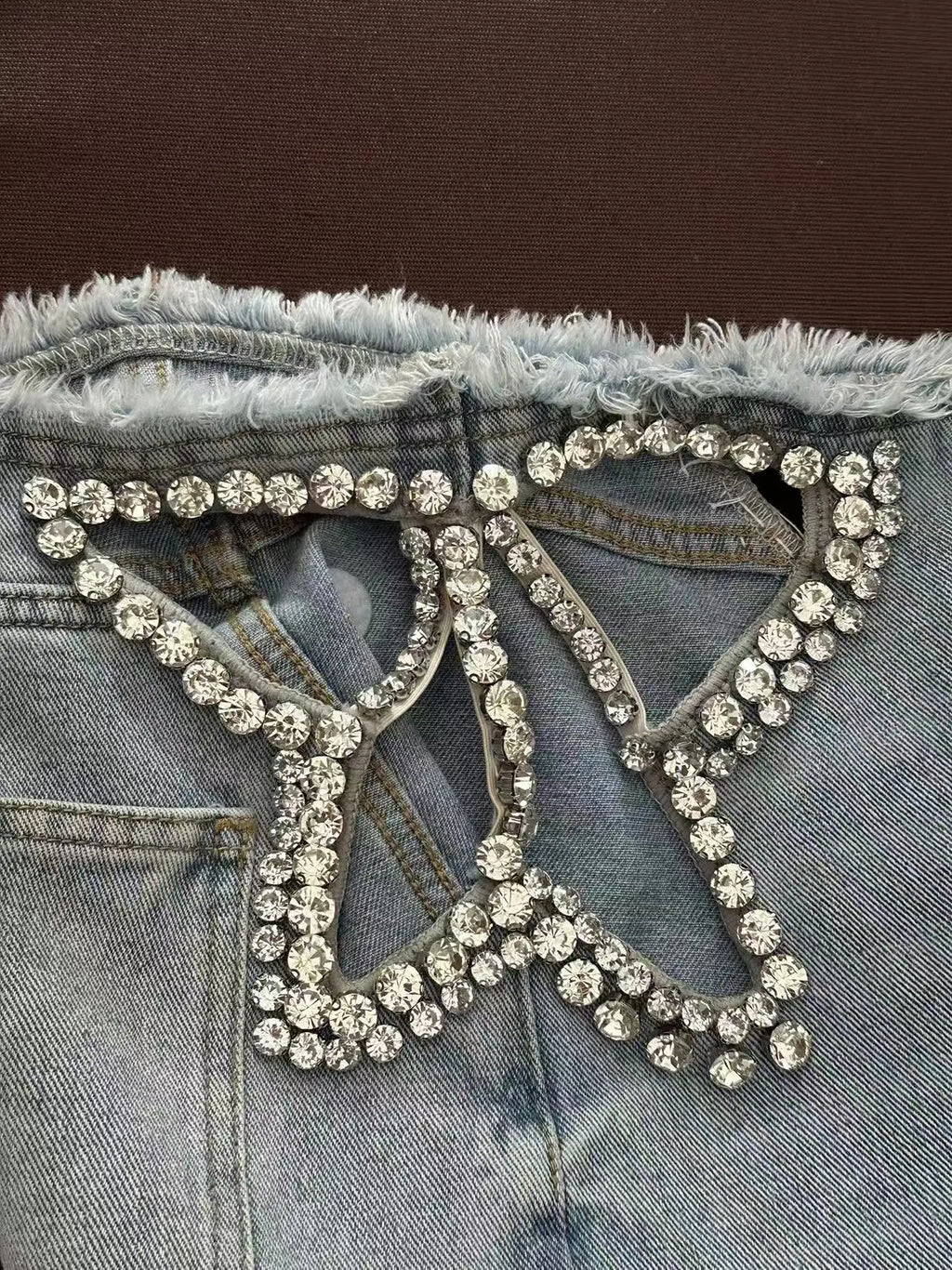 Calça Jeans Feminina Y2K Chic com Estrelas e Diamantes, Cintura Baixa, Recortes Laterais, Perna Larga Solta, Estilo Hip-Hop Streetwear Retrô Elegante