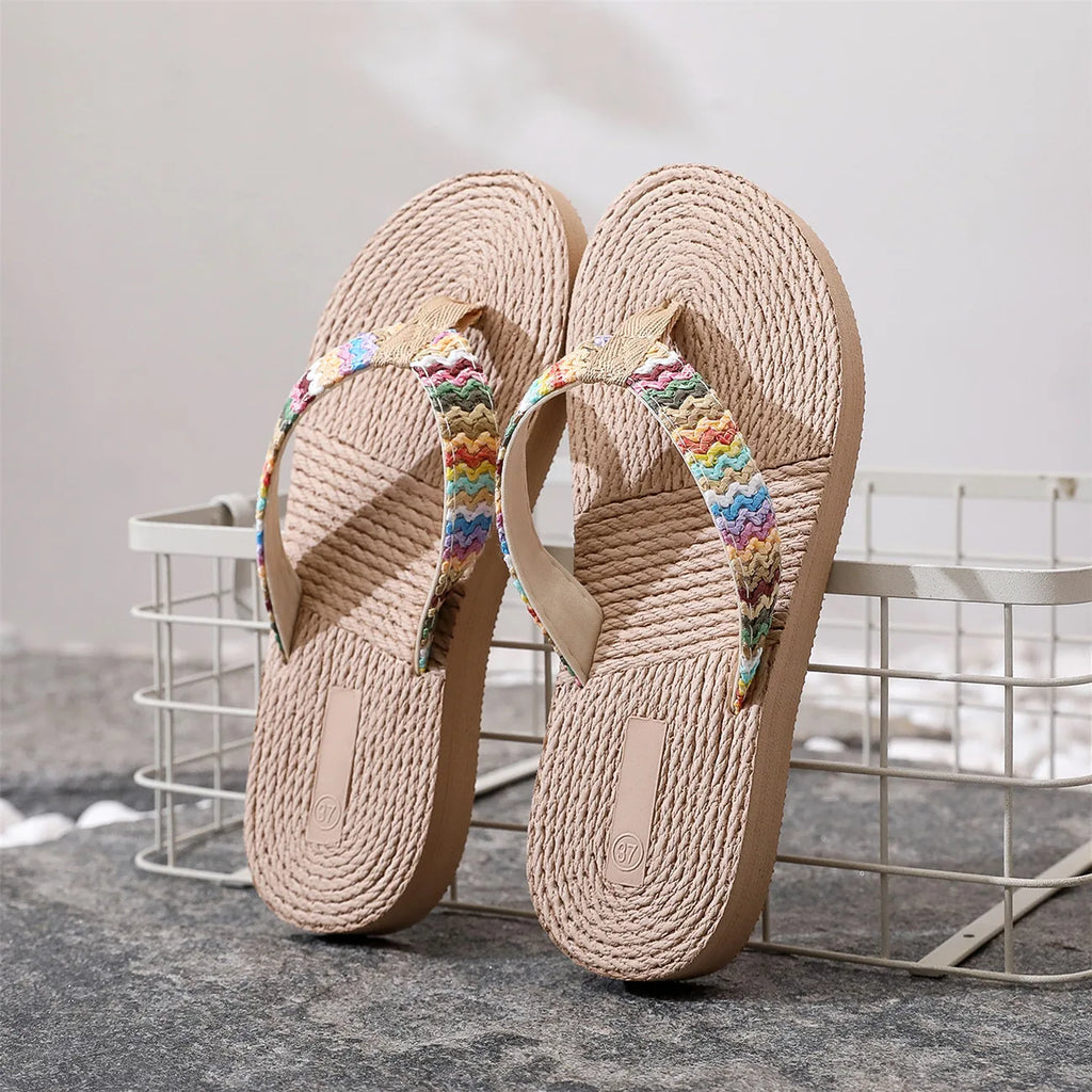 2025 moda impressão flip flops sandálias femininas chinelos de hotel senhoras sapatos indoor ao ar livre flip-flops praia plana slides