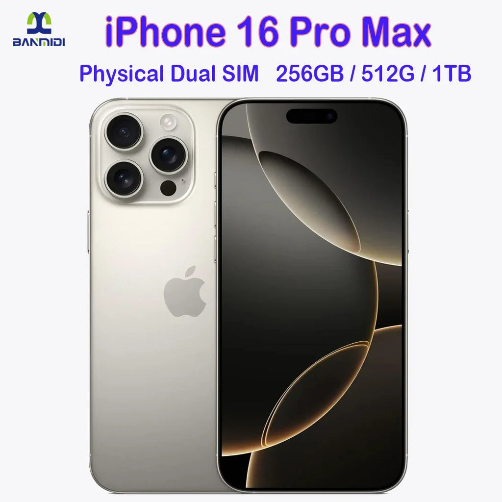 100% original iphone 16 pro max smartphone 6.9 "dupla sim desbloqueado 5g telefone celular retina xdr oled 6.3" 16 pro 128gb/256gb/512gb/1t