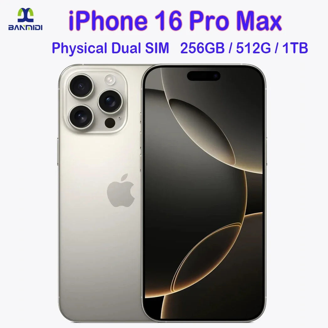 100% original iphone 16 pro max smartphone 6.9 "dupla sim desbloqueado 5g telefone celular retina xdr oled 6.3" 16 pro 128gb/256gb/512gb/1t