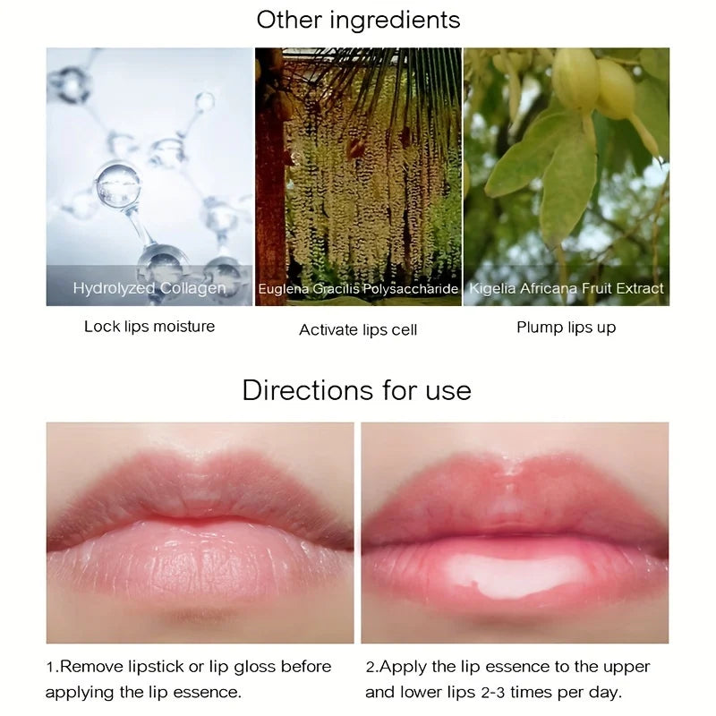 Brilho labial hidratante duradouro de volume extremo - fórmula nutritiva de óleo mineral intensificador labial maquiagem líquida lábios mais cheios