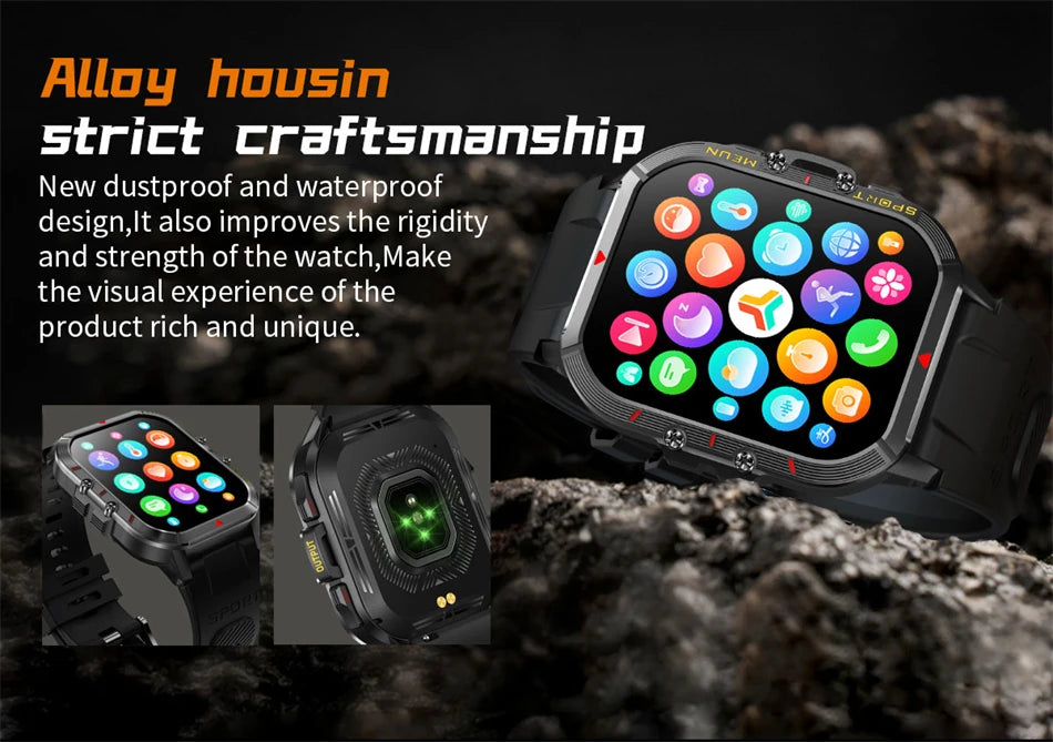 Lige 2025 relógio inteligente masculino esportes ao ar livre monitoramento de freqüência cardíaca ip68 à prova dip68 água relógios bluetooth chamada smartwatch para android ios