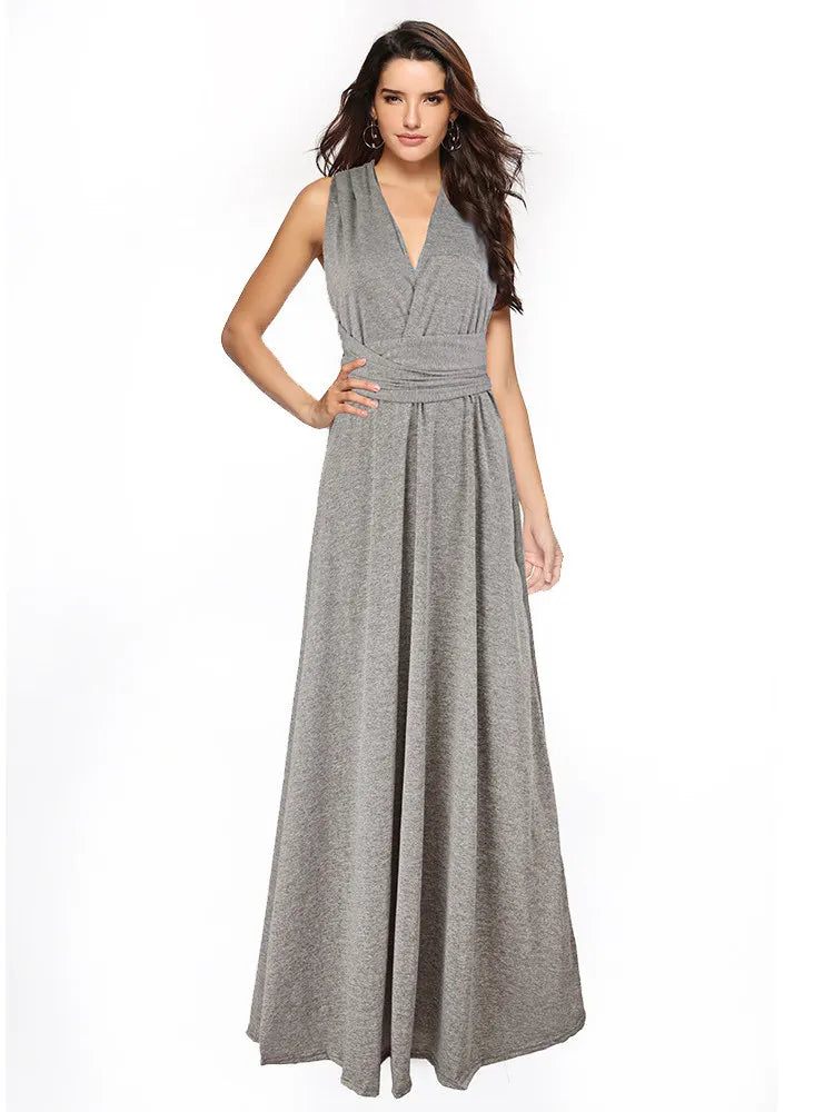 Vestido Maxi Club Boho para mulheres, bandagem vermelha, vestido de festa longo, madrinhas multiway, robe infinito conversível, sexy