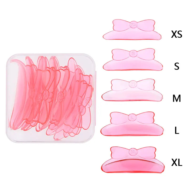 5 pares de silicone cílios perming almofada auto-adesivo em forma de laço haste escudo levantamento 3d cílios modelador acessórios ferramentas de maquiagem