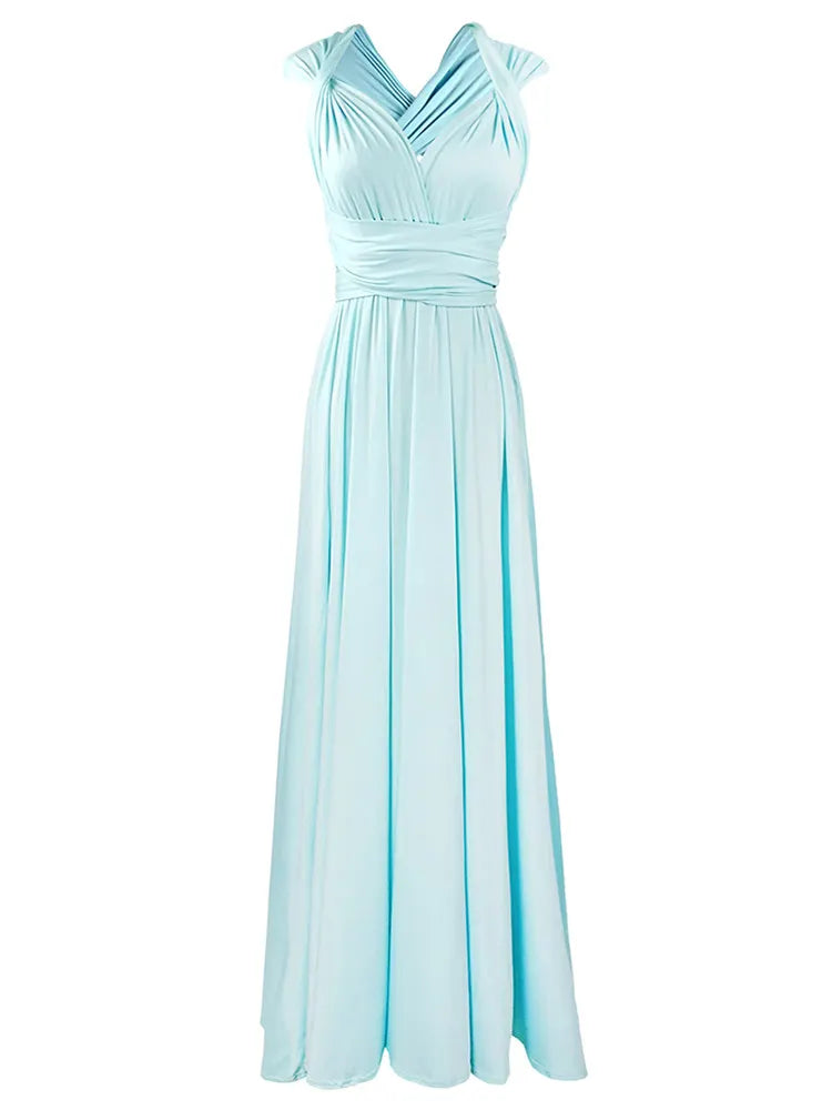 Vestido Maxi Club Boho para mulheres, bandagem vermelha, vestido de festa longo, madrinhas multiway, robe infinito conversível, sexy