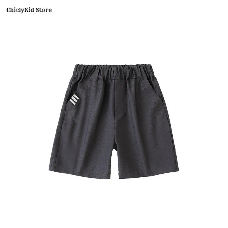 Meninas coreano japonês preppy listrado blusa saias meninos camisas shorts crianças conjuntos de roupas verão estudantes uniformes escolares