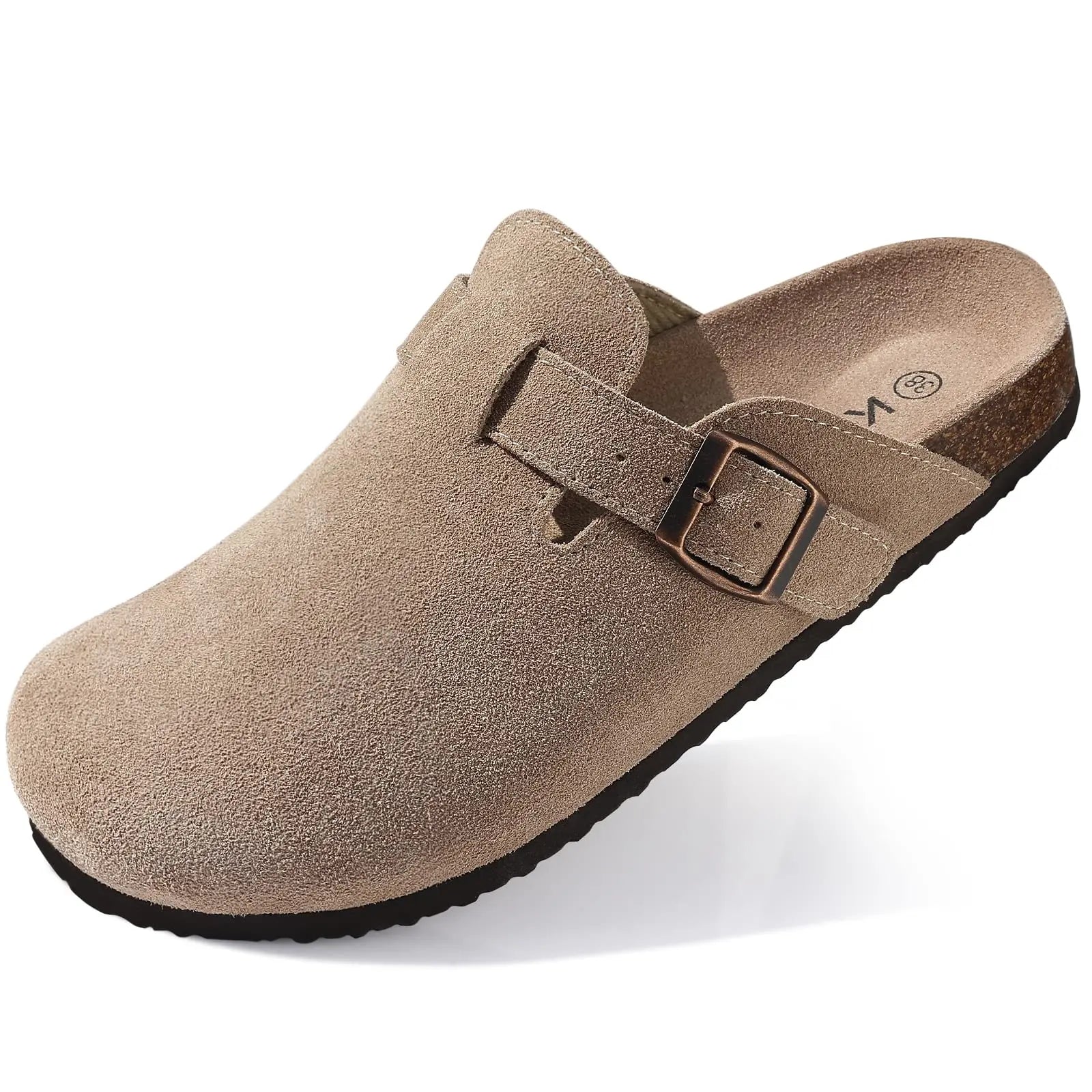 Unissex macio footbed tamanco moda retro marcas tamancos de cortiça sapatos para mulheres chinelos casuais confortáveis com suporte de arco