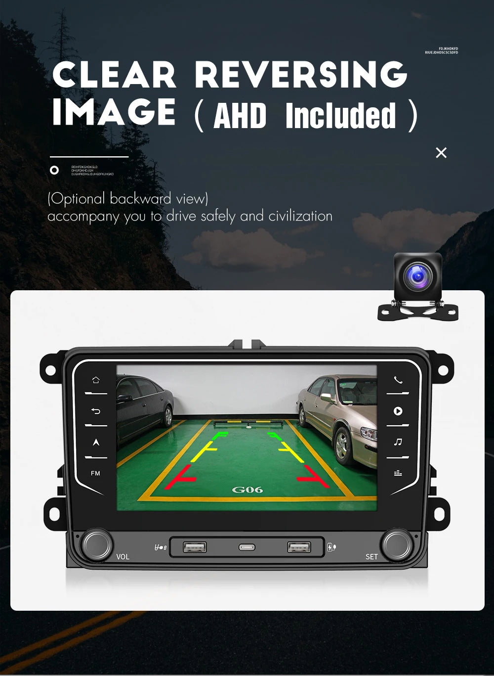 Rádio Automotivo 2 Din Android 15, Reprodutor Multimídia com GPS, WiFi e Carplay para Volkswagen, Skoda, Octavia, Golf 5, 6, Touran, Passat, Polo, Jetta
