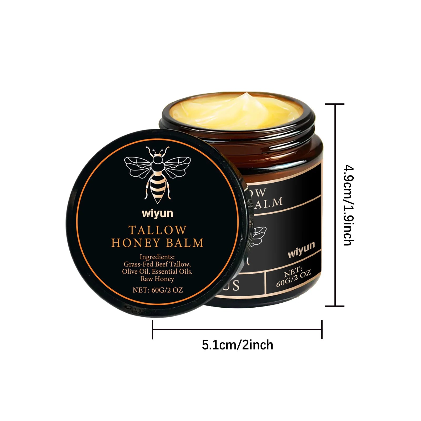 Tallow mel bálsamo brilhante hidratante pele enhacne elasticidade melhorar a embotamento desbotar linhas finas endurecimento rosto corpo hidratar creme