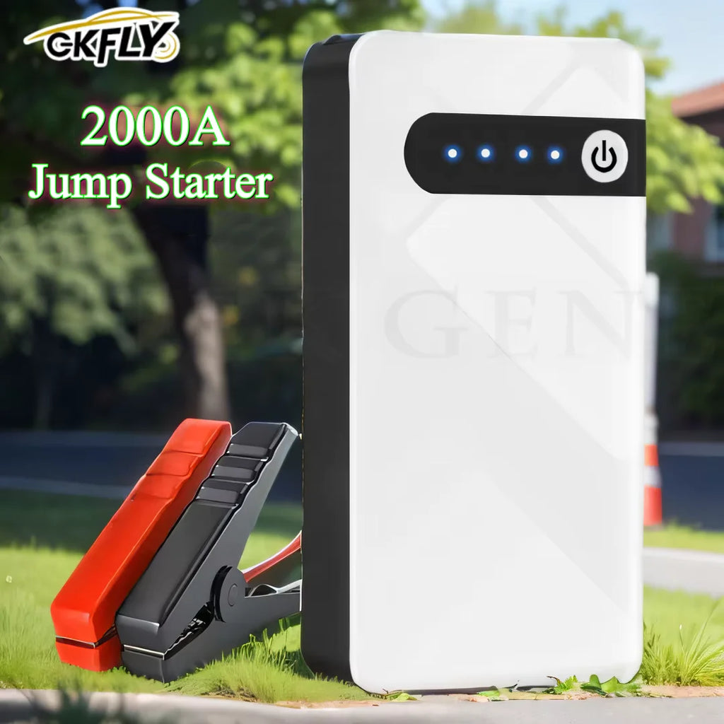 GKFLY Iniciador de Carro Portátil 12V 2000A Carregador de Bateria de Emergência para Carro 44.4Wh Power Bank Dispositivo de Partida