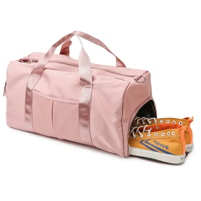 Saco de fitness feminino multi-funcional movimento de separação seca-molhada à prova de água saco de viagem saco de yoga saco de viagem de grande capacidade homem
