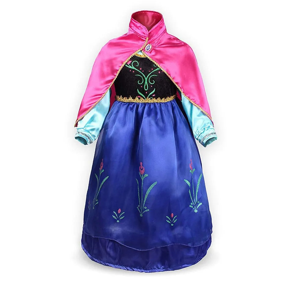3 5 6 8 10 anos meninas elsa 2 traje crianças halloween cosplay vestido de princesa crianças festa de aniversário vestidos roupas acima