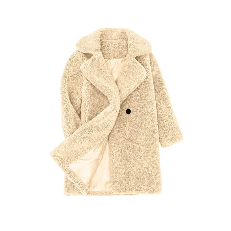 Bebê meninas casacos de pele do falso crianças inverno quente jaquetas de pelúcia crianças turndown colarinho acolchoado outerwear infantil casual roupas exteriores