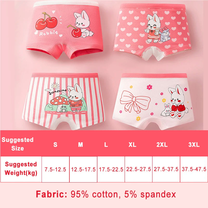 Meninas roupa interior menina boxer shorts 2-14 anos estudante princesa dos desenhos animados calcinha de algodão respirável crianças boxer cuecas